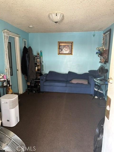 201 W Raymond St, Compton, CA 90220 - living room with carpet and a textured ceiling