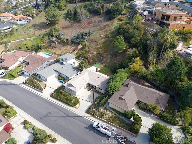 drone / aerial view with a residential view