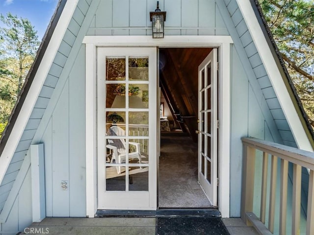 view of shed