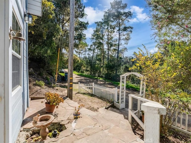 view of patio / terrace with fence