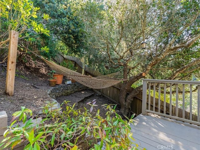 wooden deck with fence