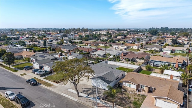 bird's eye view with a residential view