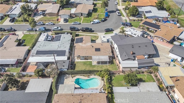 bird's eye view with a residential view