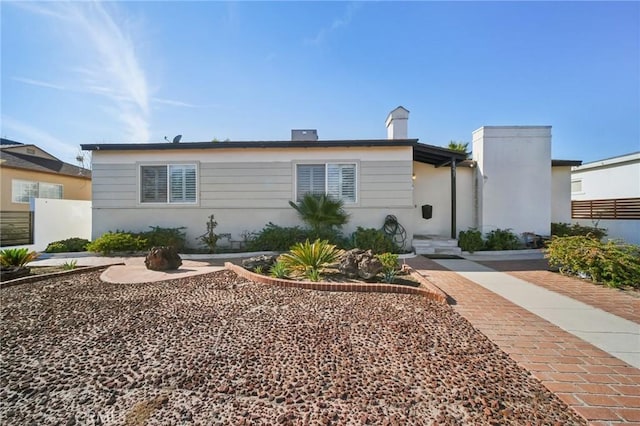 view of front of home with stucco siding