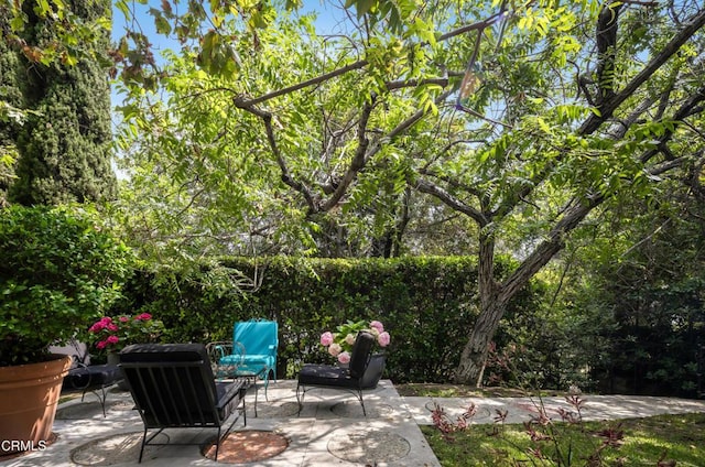 view of patio / terrace with fence