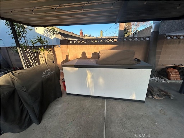 view of patio with fence