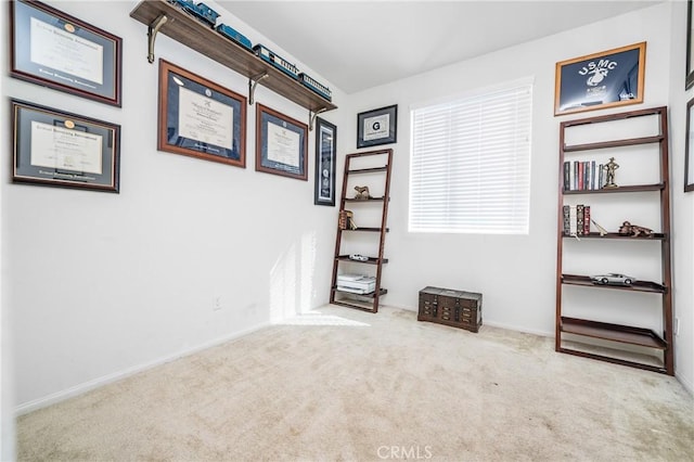 empty room with light colored carpet