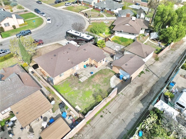 drone / aerial view with a residential view