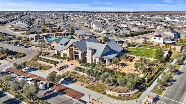 bird's eye view with a residential view