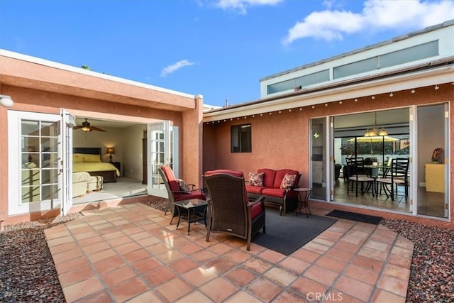 view of patio / terrace featuring an outdoor hangout area