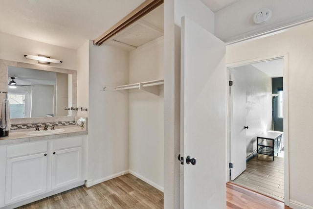 closet featuring a sink