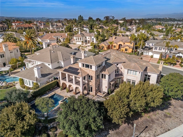 drone / aerial view with a residential view