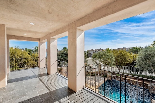 balcony with a patio