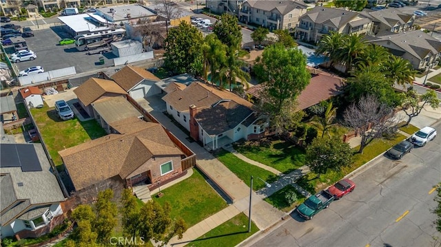 bird's eye view with a residential view