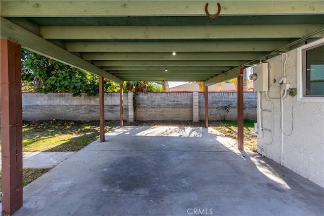 view of patio with a fenced backyard