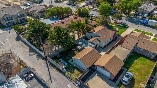 aerial view with a residential view