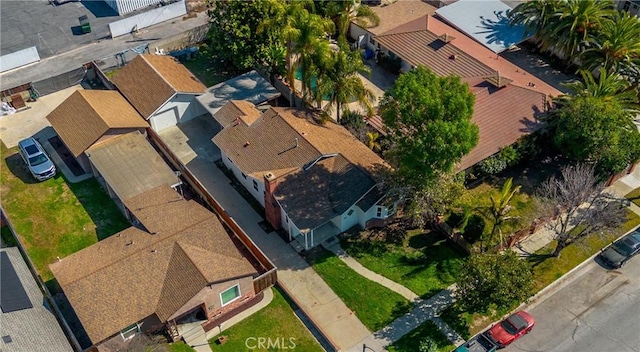 aerial view featuring a residential view