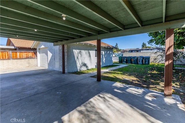 view of patio with fence