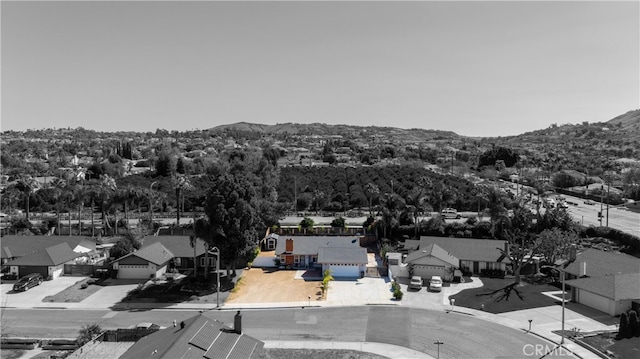 bird's eye view with a residential view