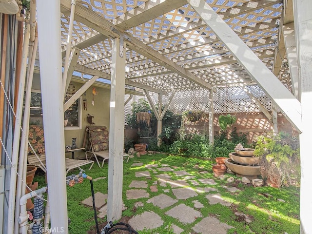 view of patio / terrace with a fenced backyard