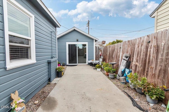 view of patio / terrace with fence