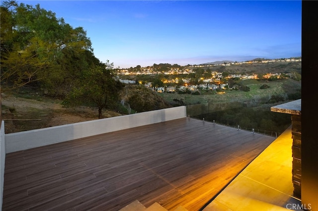 view of deck at dusk