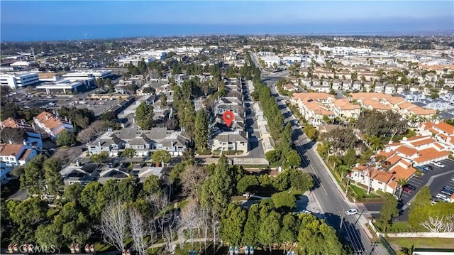 drone / aerial view with a residential view