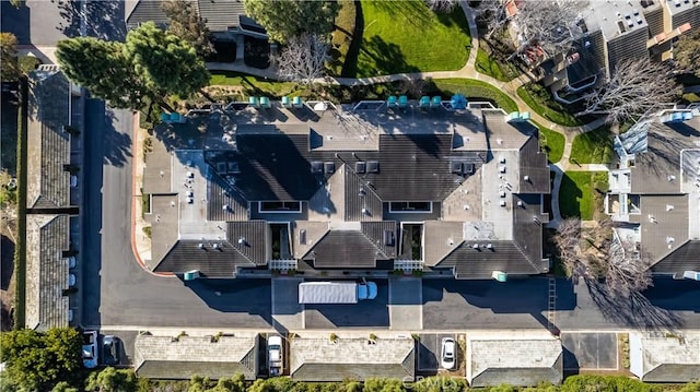 drone / aerial view with a residential view