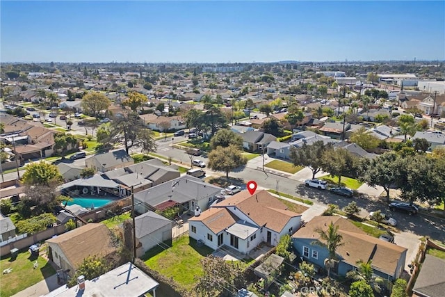 drone / aerial view featuring a residential view