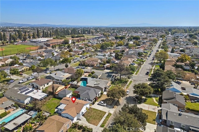 bird's eye view featuring a residential view