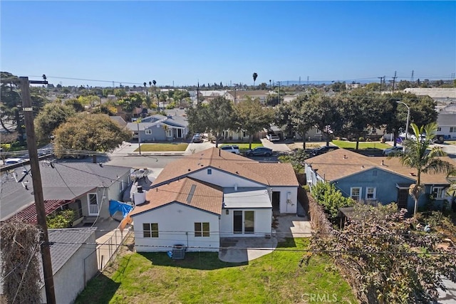 bird's eye view featuring a residential view