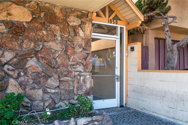 view of doorway to property