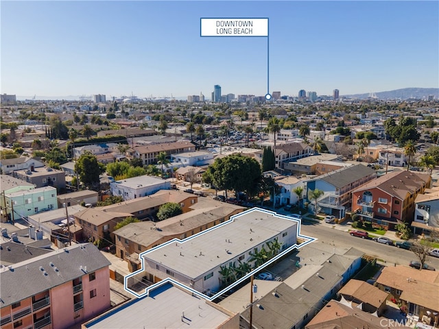 bird's eye view featuring a city view