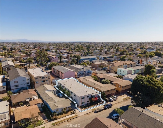 aerial view featuring a residential view