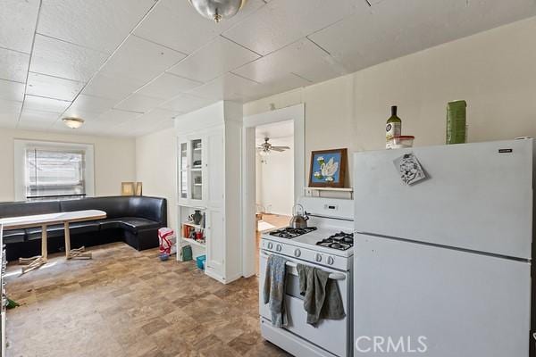 kitchen featuring white appliances