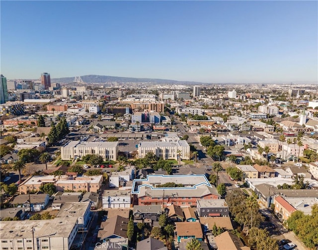 bird's eye view featuring a city view