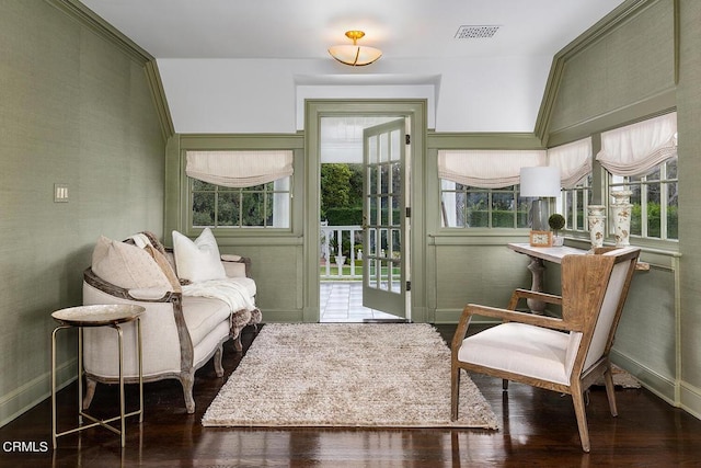 sunroom with visible vents