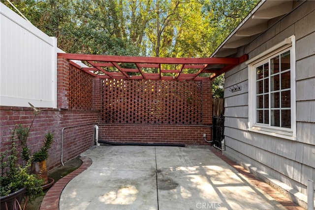 view of patio / terrace with a pergola