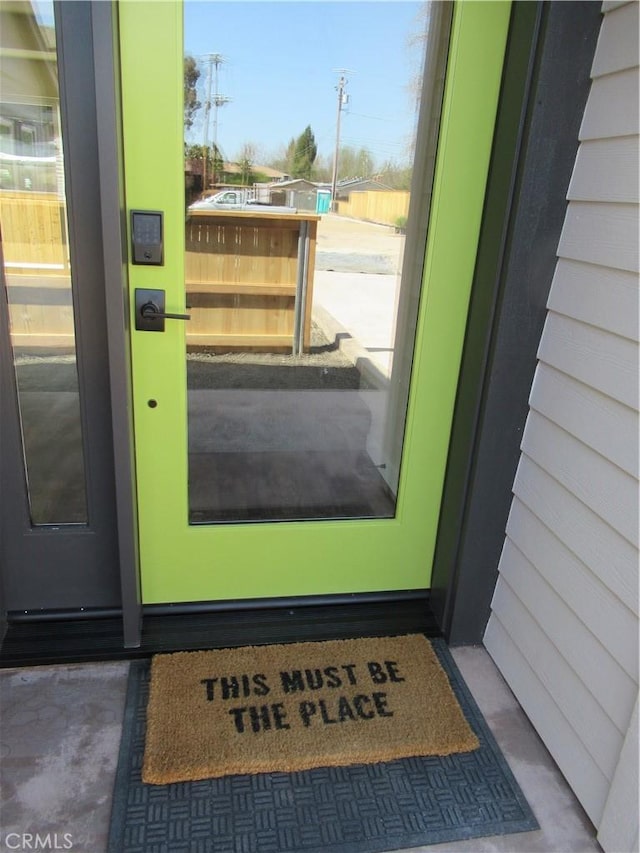 view of doorway to property