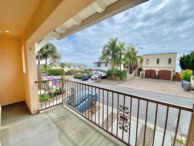 balcony with a residential view