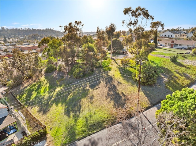 drone / aerial view with a residential view