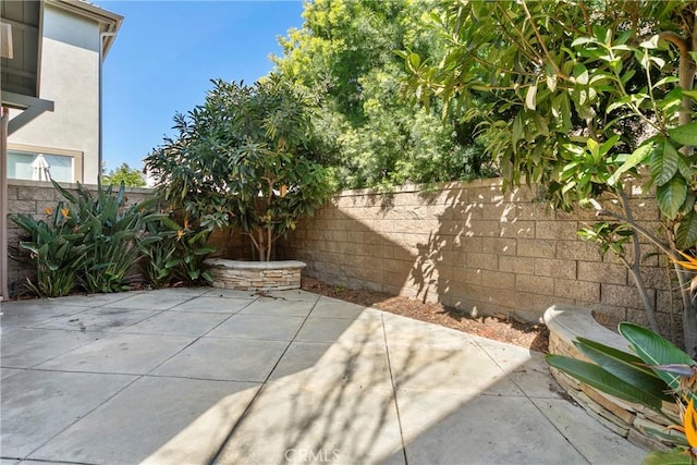 view of patio with a fenced backyard