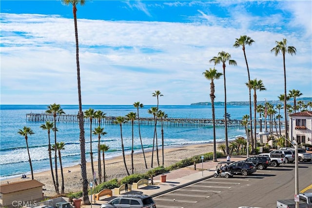 property view of water with a view of the beach