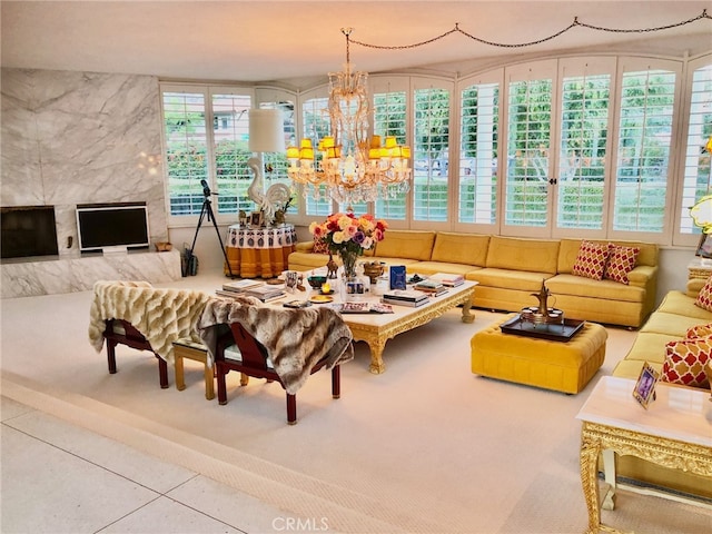 300 S Patencio Rd, Palm Springs, CA 92262 - living room featuring a chandelier