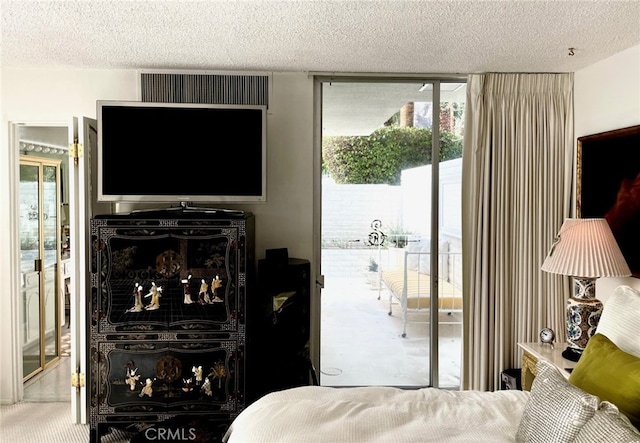 300 S Patencio Rd, Palm Springs, CA 92262 - bedroom with access to outside, a textured ceiling, carpet flooring, and floor to ceiling windows