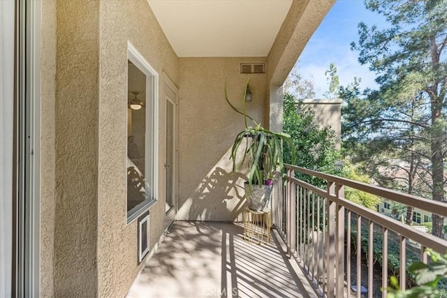 balcony with visible vents