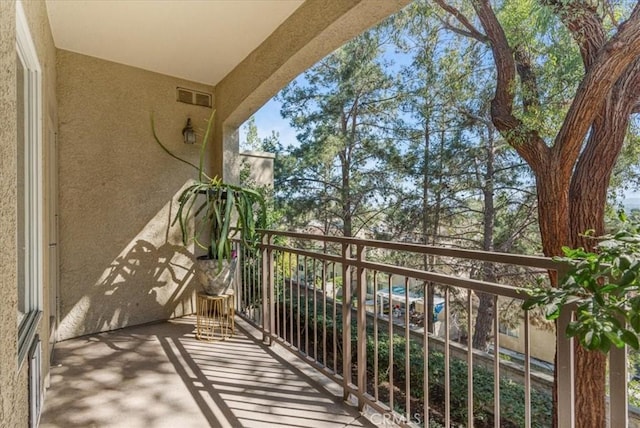 balcony with visible vents