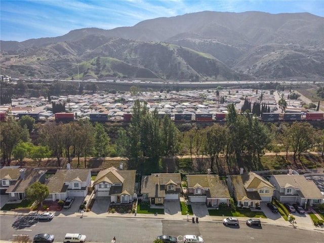 view of mountain feature with a residential view