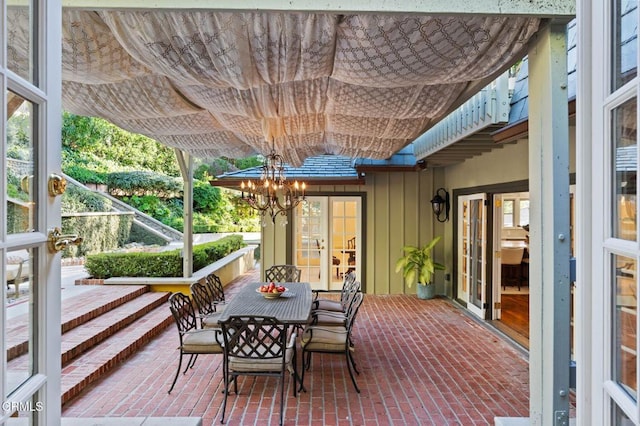 view of patio with french doors