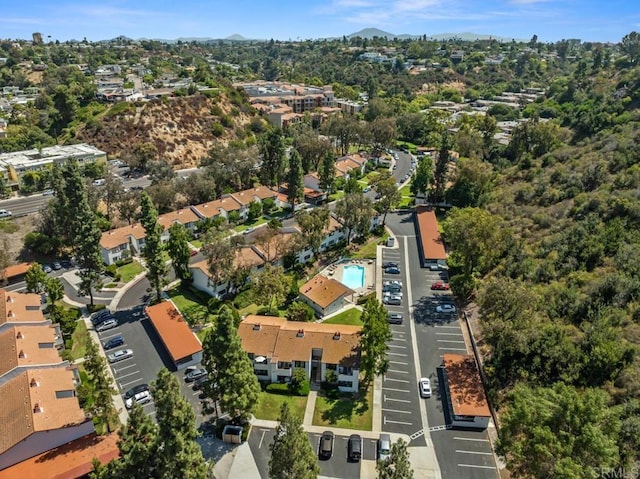 bird's eye view with a residential view